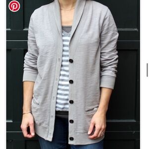 Like New J. Crew Rumpled French Terry Cardigan Sweater